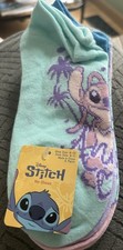 Disney 5pk No Show Stitch And Angel Beachy Socks Shoe Size 4-10