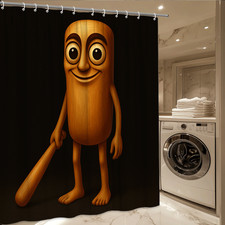 Cute Cartoon Character Shower Curtain for Kids Room Decor