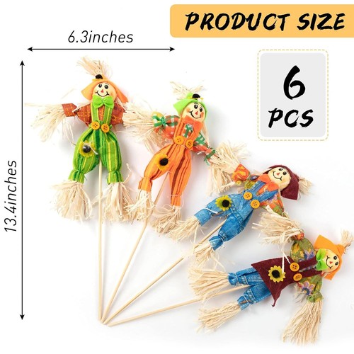 6 Stück Halloween Vogelscheuche Deko - Outdoor, Herbst Ernte, stehender Schreck... - Bild 6 von 6
