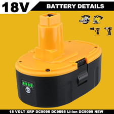 For Dewalt 18V 18 Volt Lithium-Ion Battery XRP 6.0Ah DC9096 DC9098 DC9099 Drill