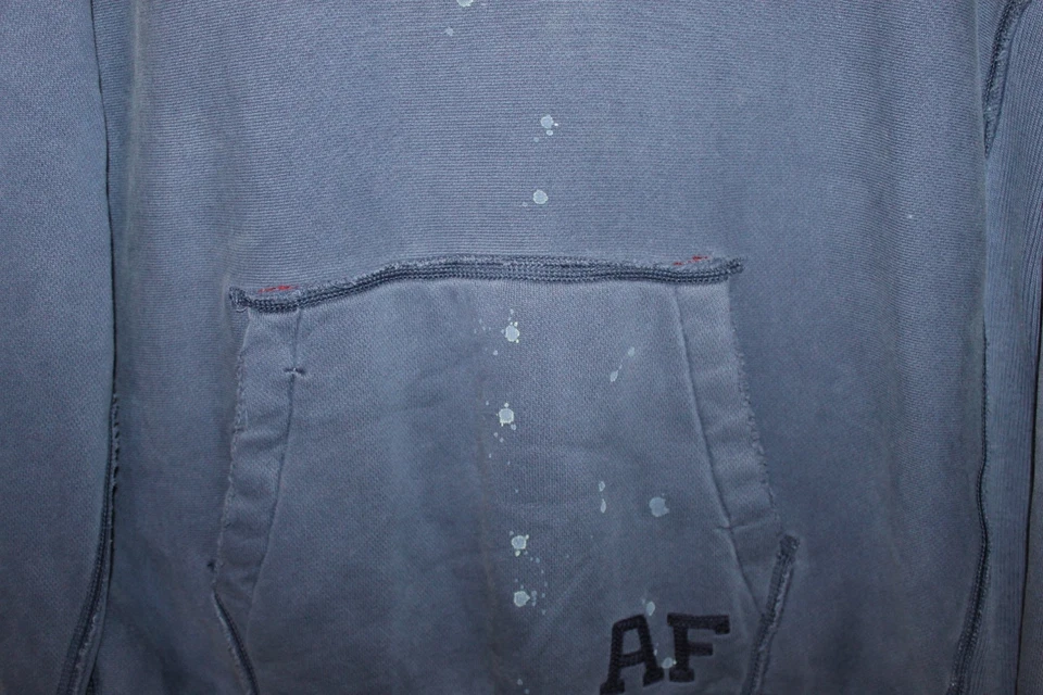 Sudadera con capucha vintage Abercrombie & Fitch 2XL bordada pesada #18 envejecida Foto 3 de 4