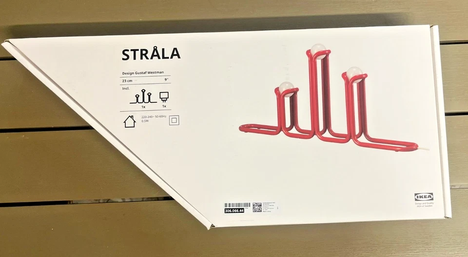 IKEA Gustaf Westman Vinterfint Beam LED Candelabra Lamp Metal Red Limited NEW - Image 2 of 4