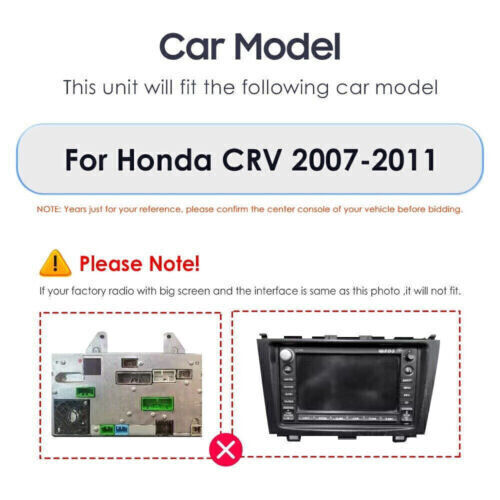 9'' Car Radio Stereo Frame Fascia Panel Trim w/Harness for Honda CR-V 07~2011 - Picture 2 of 6
