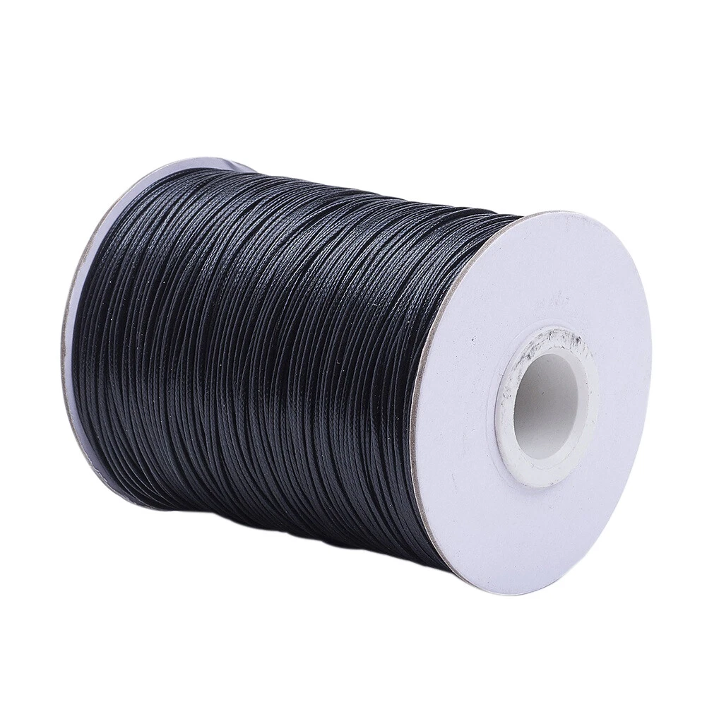 185yards roll Black 1mm Korean Waxed Polyester Cords Jewelry Craft