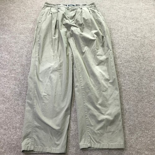 Vintage Polo Ralph Lauren Pants Mens 32 x 32 Trouser Khaki Golf Made In USA - Picture 2 of 14