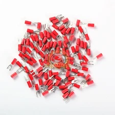 22-18 AWG Vinyl Locking Spade Terminal #6  100 Pcs