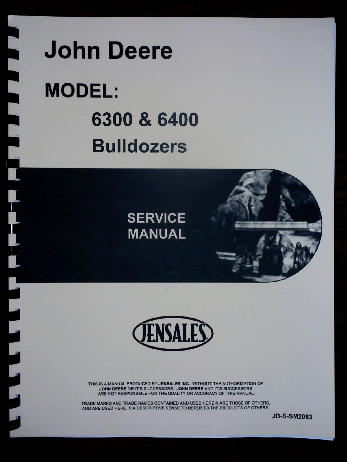 John Deere Bulldozer Service Repair Manual 6300 6400 Attachment sm2083