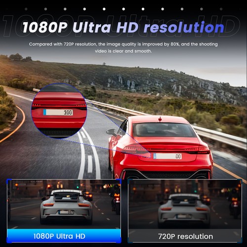 4 Lens 1080P 360° Nachtsicht Drehbar Autokamera G-sensor Parkmodus Dash cam - Bild 4 von 17