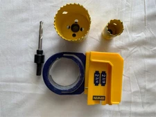 Used Irwin Bi-Metal 2-1/8" Wood Door Lock Installation Kit