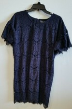 NWT- The Limited Womens Lace Dress Flutter Sleeve NAVY  Size 8  