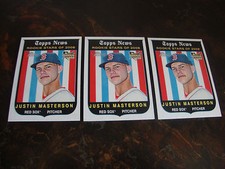 2008 Topps Heritage Baseball---Rookies---#545 Justin Masterson---2 Black/1 Green