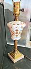 Authentic antique Bohemian sandwich glass lamp, marble base.  Marked! — photo 1