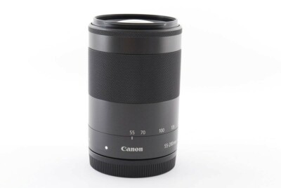 Canon Zoom Lens EF-M 55-200mm f/4.5-6.3 Black IS STM EOS Good