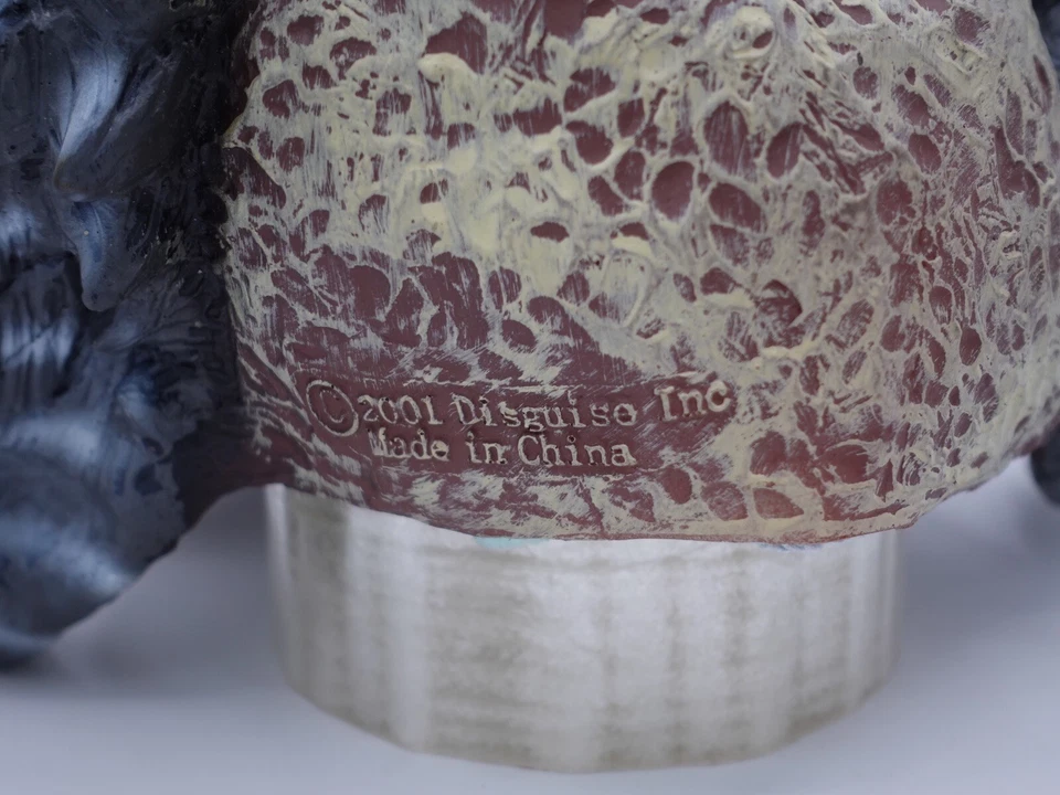 DISGUISE Halloween Devil Skull Horror Mask Ram Horns - Vintage 2001 - Adult Size - Image 4 of 4