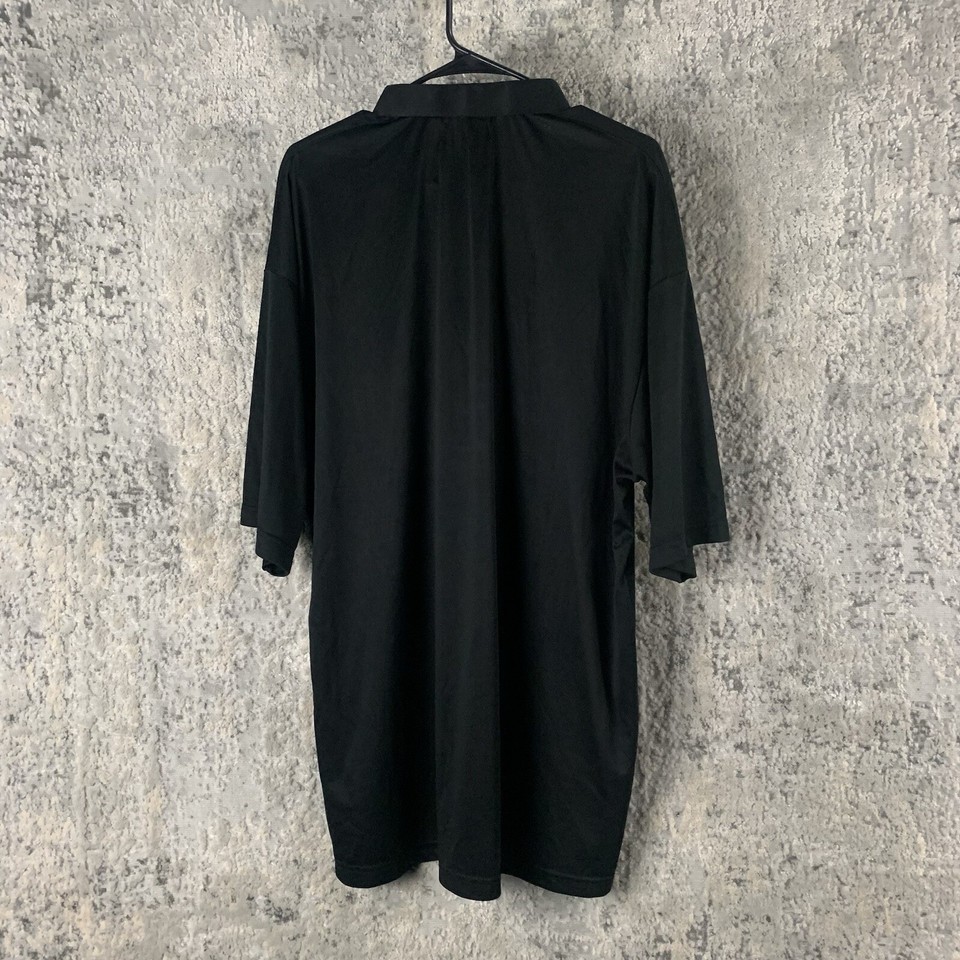 Collars and Co Dress Collar Polo Shirt 3XL Black Short Sleeve Stretch