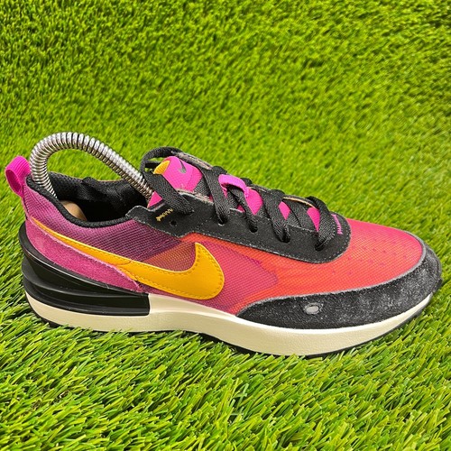 Nike Waffle One Active Fuchsia Girls Size 2Y Athletic Running Shoes Sneakers