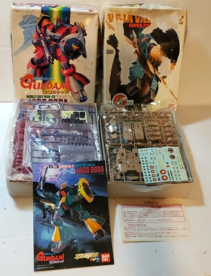 VTG BANDAI Gundam Jago Doga + VF-1A Valkyrie Super Fighter Model Kits. NOB