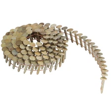 3/4" to 1-3/4" × 0.12" 15 Degree Head Diameter Coil Roofing Nail Galvanized 3/8"