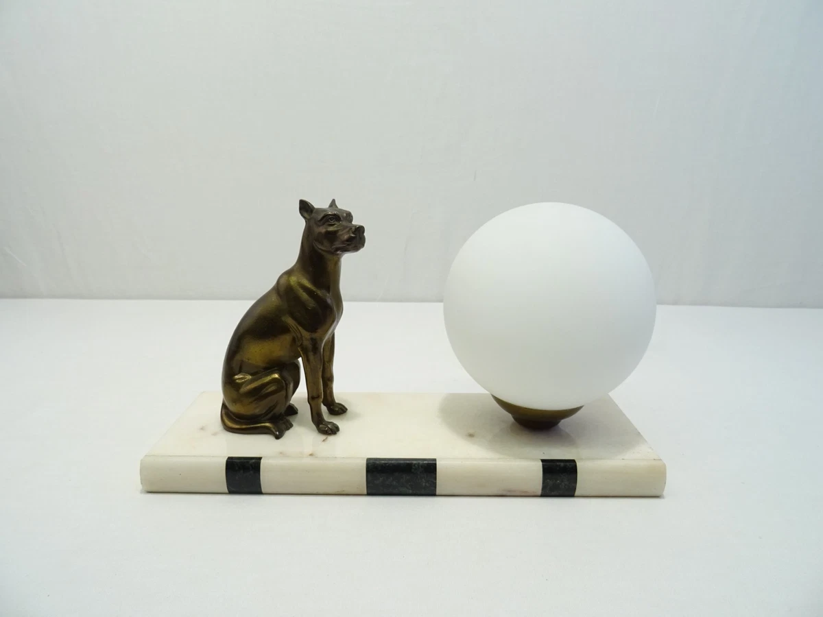 JHNGYJY Lampe De Nuit Résine Chiens, Série Artistique Lampe LED De