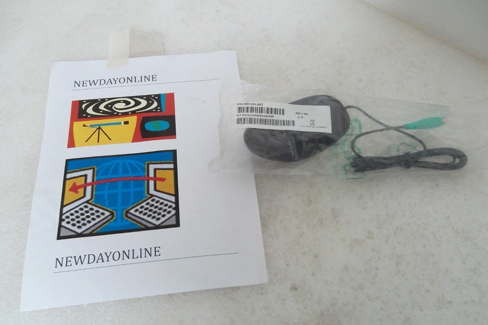 HP 600553-002 PS/2 Optical Mouse 2-Button Scroll Wheel 537748-001 M-S0005-O NEW - Image 3 of 4