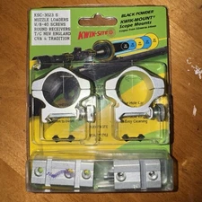 Kwik-Site 3023 Silver rings muzzle loaders w/8-40 screws round recievers TC/NEC