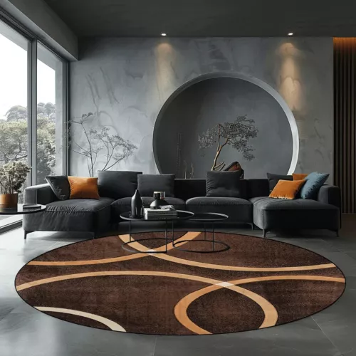 Runder Teppich Wohnzimmer Modern Luxus Zuhause Schlafzimmer Dekor Teppiche Großflächenmatten - Bild 19 von 32