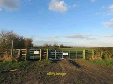 Photo 6x4 Entrance to field north of Manor Lane Oakham Not a day for walk c2021