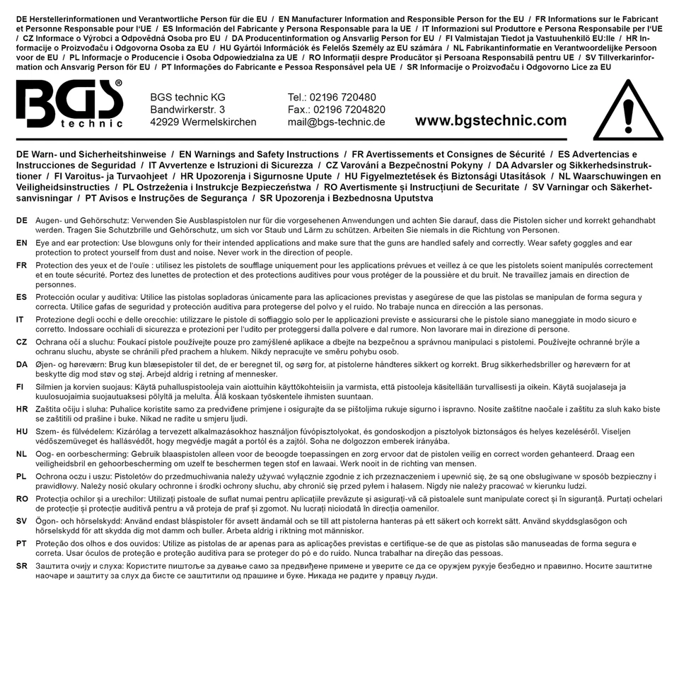 SOUFFLETTE ROBUSTE ET LEGERE STANDARD BGS TECHNIC CORPS EN FIBRE DE VERRE - Photo 3/3