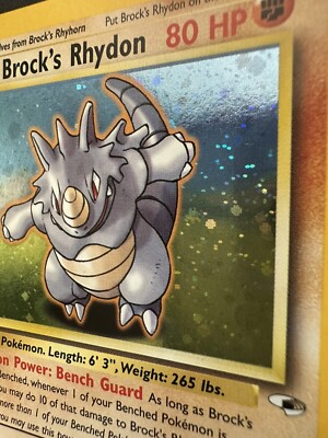 Pokemon TCG Brock's Rhydon 2/132 Gym Heroes Holo NM | eBay