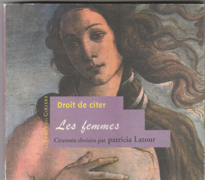 Droit de citer Les femmes Patricia Latour Le Temps des Cerises féminisme