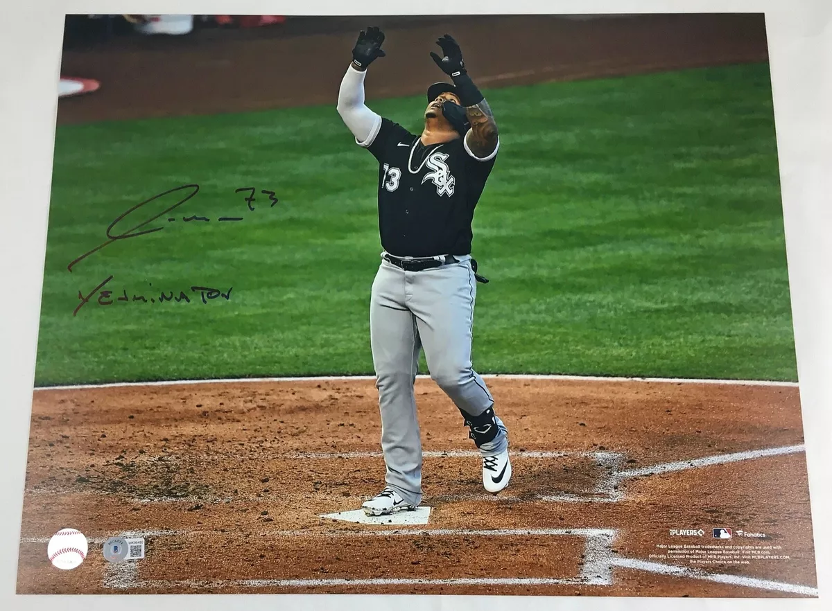 Yermin Mercedes Chicago White Sox Autographed 16 x 20 Hitting Photograph