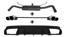 Duplex Sportauspuff für Alfa Romeo Giulietta mit Diffusor 100/90mm rund