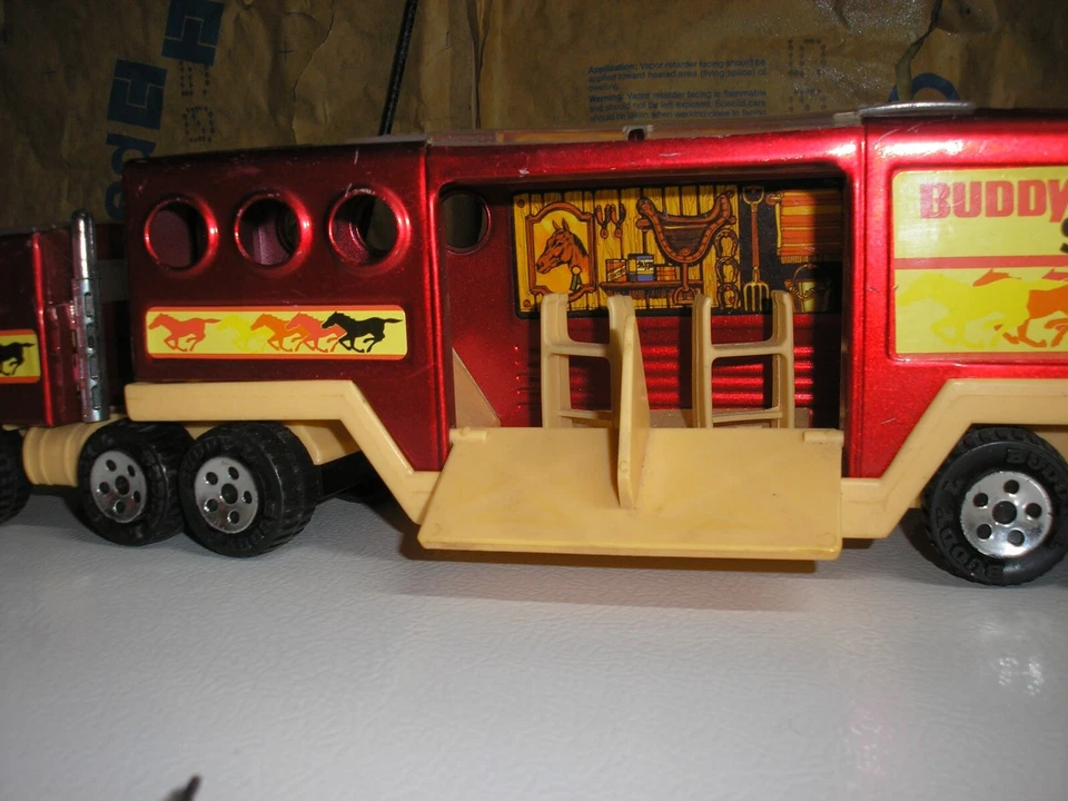 Semirremolque de colección 14 1/4" Bubby L establos Cabover con caballos SH gratis Foto 3 de 4