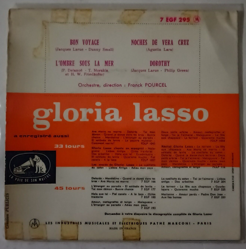 GLORIA LASSO - BON VOYAGE - FRENCH 7" SINGLE PS, CHANSON - Imagen 2 de 4