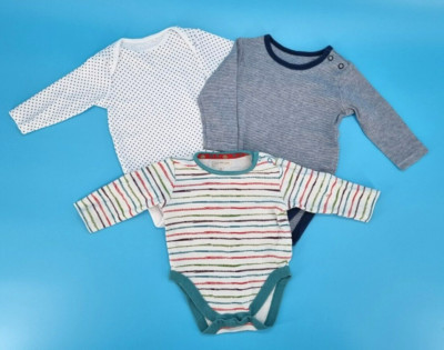 3x Langarm Body für Jungen von NEXT / ROCHA / MOTHERCARE in Gr. 62/68 (3-6 M)