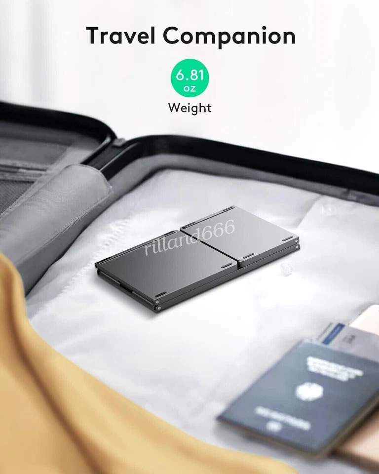 Mini Folding Wireless Bluetooth Keyboard With Touchpad for Laptop Tablet Phone - Image 4 of 4