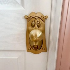 Alice in Wonderland GOLD door knob, working prop COMPLETE SET key door