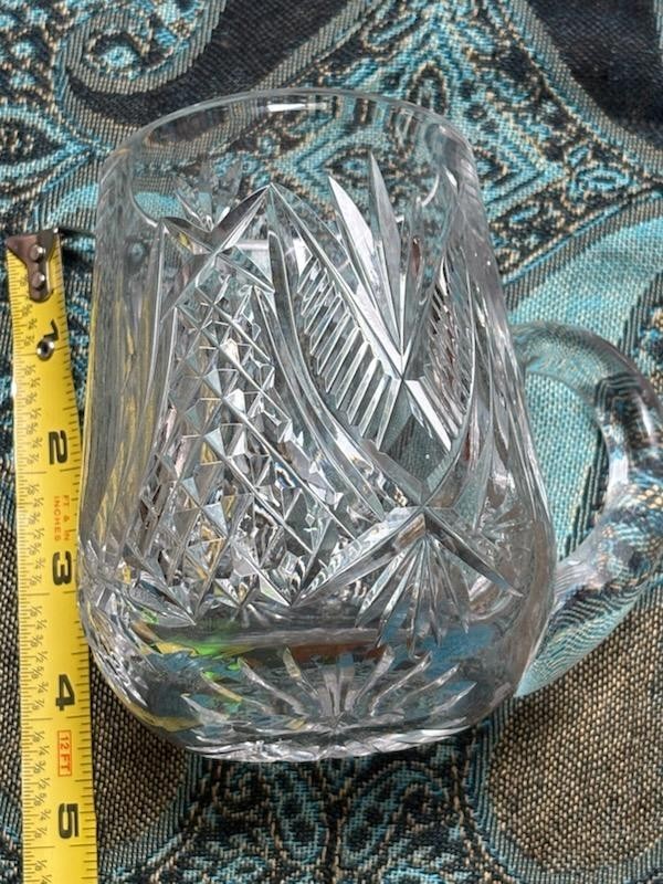 GORGEOUS WATERFORD CUT CRYSTAL --MUG--