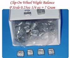 Wholesales 500 Pcs 0.25 oz 1/4 oz P Style Steel Wheel Weight, Clip on balancing