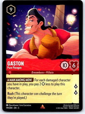 Gaston - Pure Paragon 119/204 R Shimmering Skies Lorcana NM/M