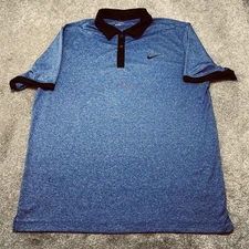 Nike Golf Tour Performance Polo Shirt Dri-Fit Men's XL Short Sleeve Blue 6852