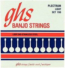 4 String Banjo Strings Stainless Steel Light Gauge Musical Strings