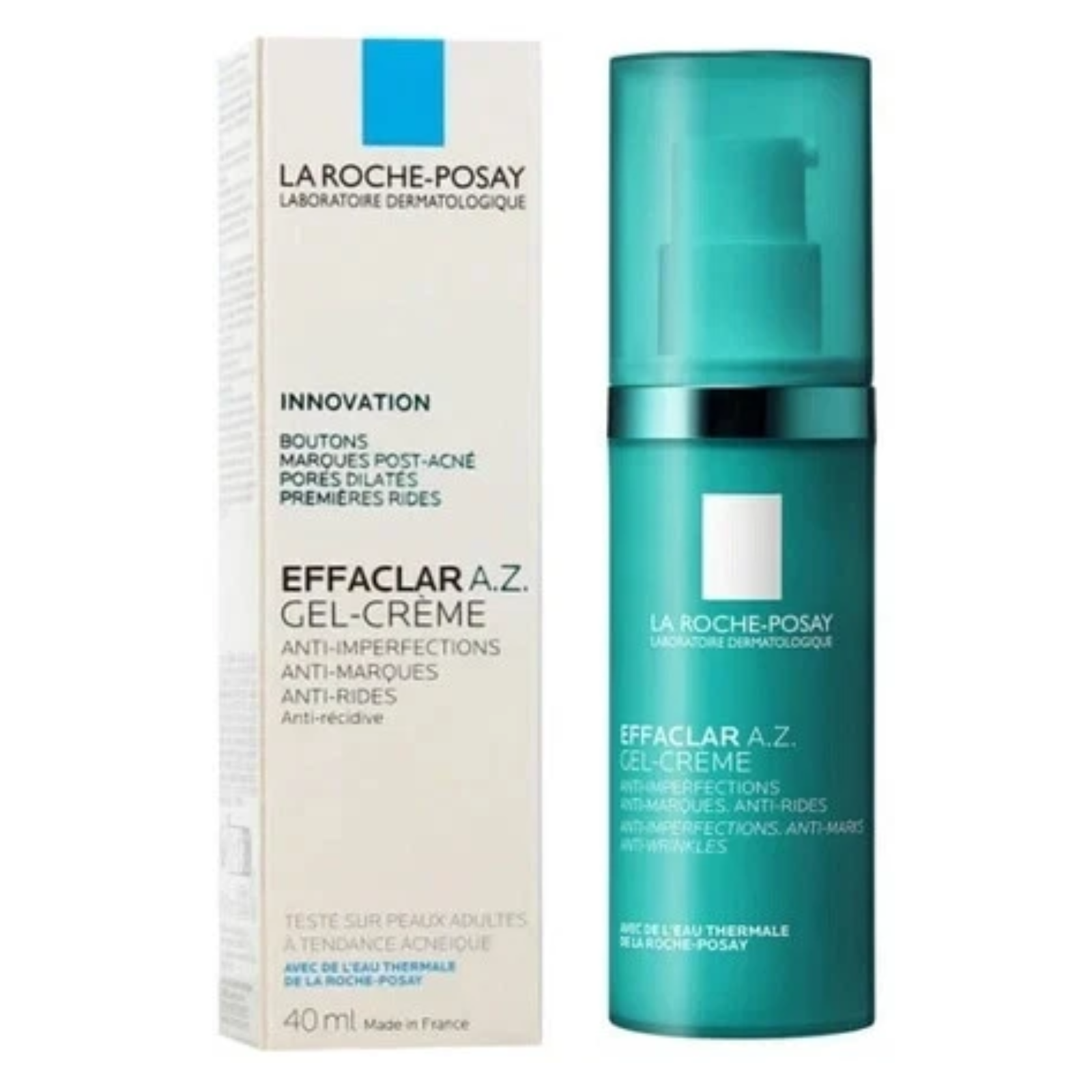 La Roche-Posay Effaclar A.Z. Gel Cream Daily Moisturiser 40ml New