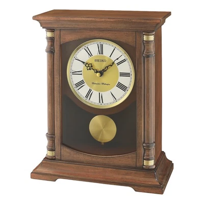 Seiko horloge à pendule en bois Westminster Chime Pendule QXQ034B - Photo 1/4