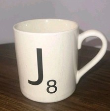 SCRABBLE J MUG. LETTER J SCRABBLE MUG. MONOGRAM J MUG.B2638 2014