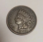 1902 INDIAN HEAD CENT VERY FINE  1C Copper Full Liberty