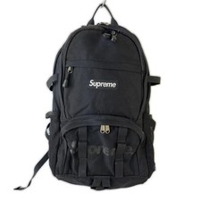 Supreme 15SS Box Logo Backpack Daypack Black Black Streetwear Travel Used