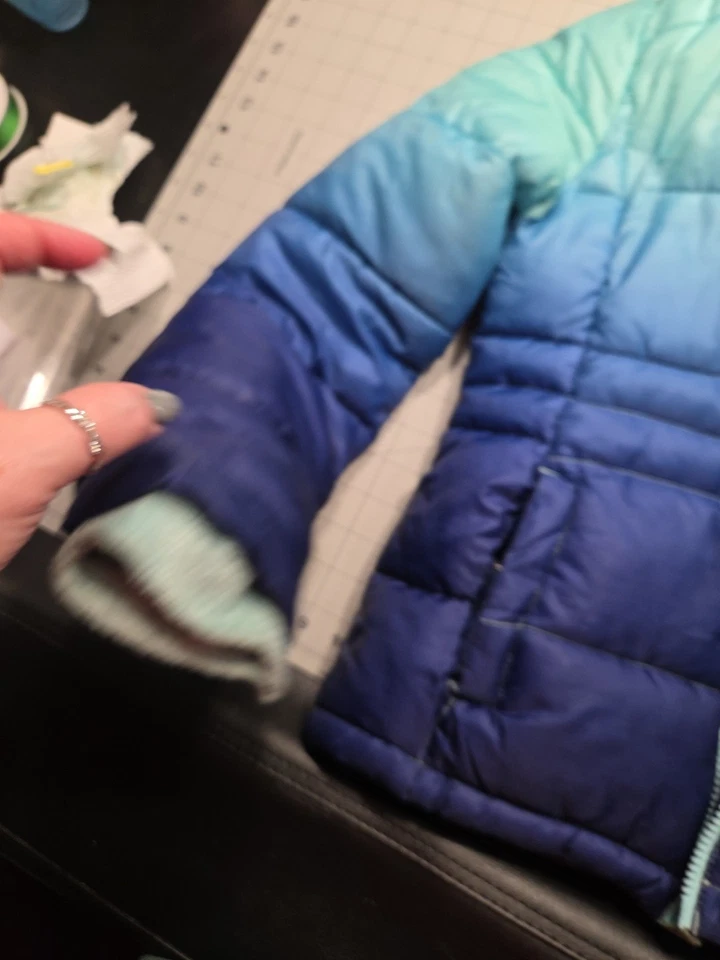 Так хорошо для жизни девочек Puff куртка размер 10/12. Хорошее состояние товара б/у синий - Изображение 3 из 4