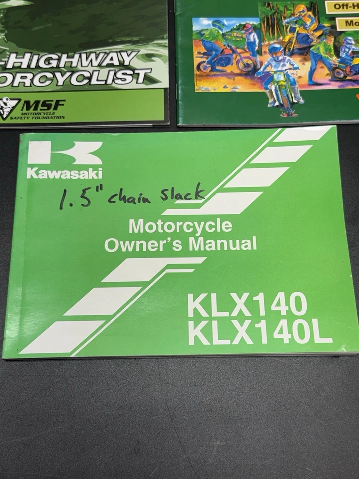 NOS Kawasaki KLX140L KLX 140L Genuine Owners Manual Factory OEM 99987-1546 Foto 2 de 4
