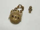 ...Victorian Gold Tone, Bohemian Garnets Container Bottle Pendant/Charm/Fob... — photo 2